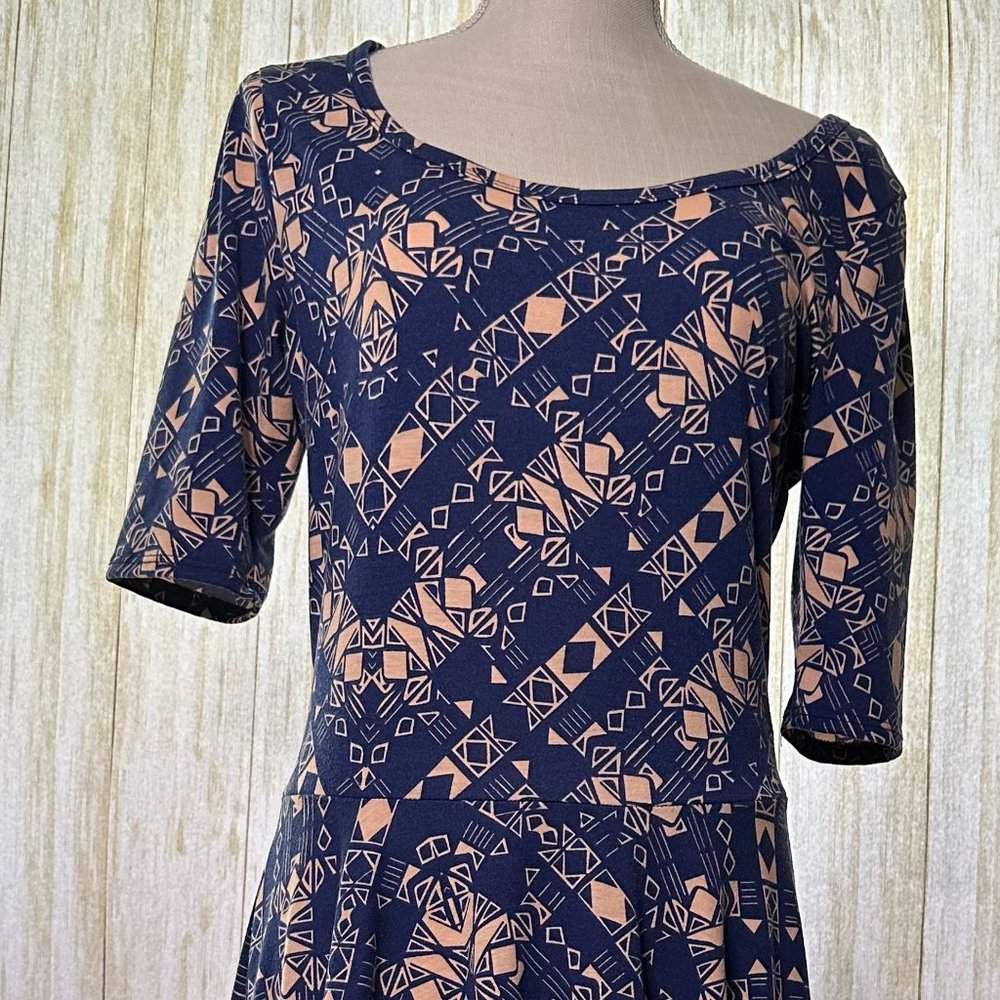 A-Line Knit Geometric Shape Dress (LulaRoe)